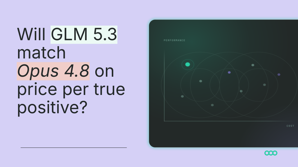 GLM-5.3 delivers Opus 4.8-level cybersecurity results at a fraction of the cost