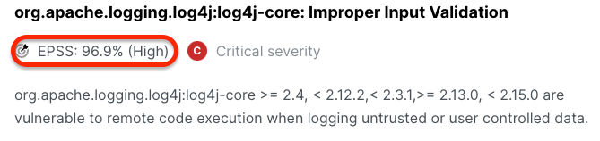 EPSS scores are a new addition to Semgrep SCA