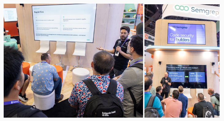 Semgrep's booth at Black Hat 2026