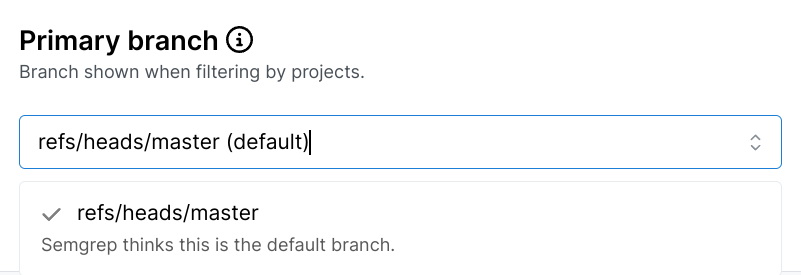 Primary branch selection