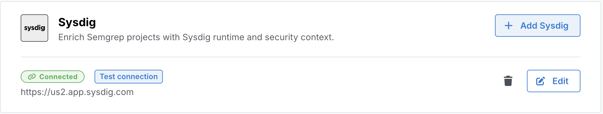 Successful Sysdig Integration