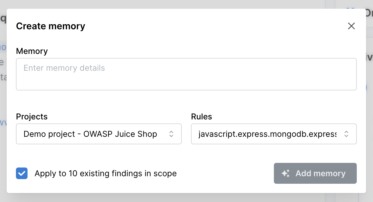 User-provided instructions for generating a memory during the triage process.